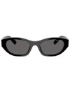Miu Miu Glimpse Sunglasses In 黑色