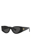 Miu Miu Cat Eye Sunglasses, 54mm In Black/gray Solid