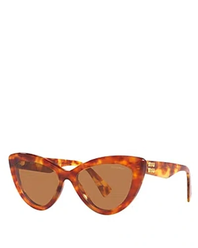 Miu Miu Cat Eye Sunglasses, 54mm In Light Havana/brown Solid