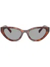 Miu Miu Cat-eye Sunglasses In Brown