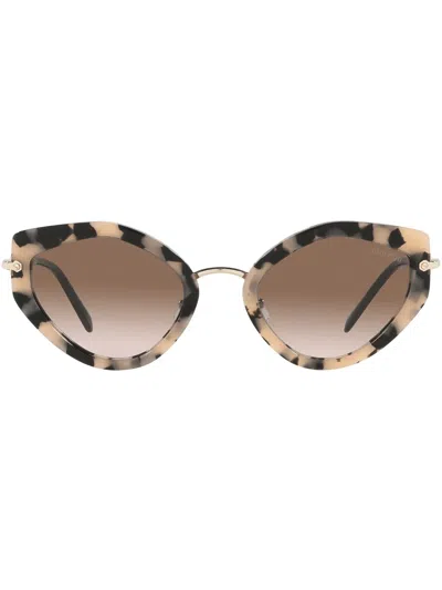 Miu Miu Cat-eye Tinted Sunglasses In Brown