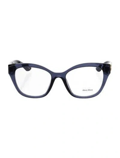 Pre-owned Miu Miu Cat-eye Eyeglasses In Black