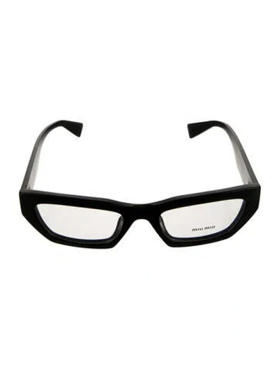 Pre-owned Miu Miu Cat-eye Eyeglasses In Black