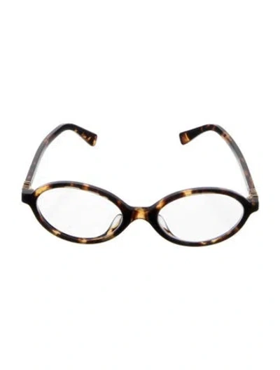 Pre-owned Miu Miu Cat-eye Eyeglasses In Brown