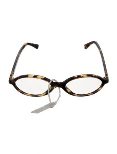 Pre-owned Miu Miu Cat-eye Eyeglasses In Brown