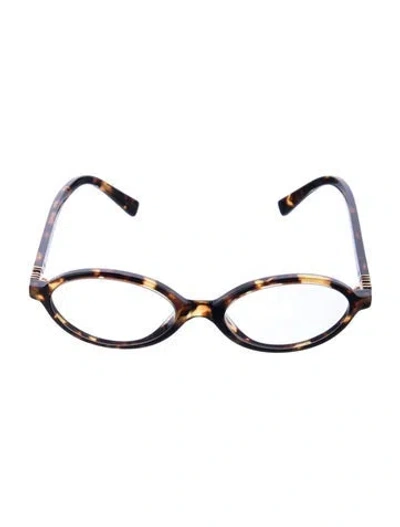 Pre-owned Miu Miu Cat-eye Eyeglasses In Brown