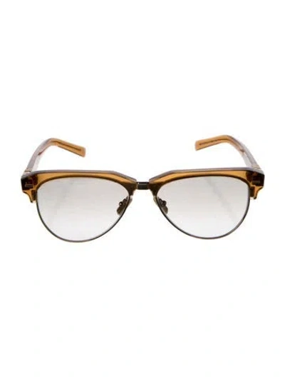 Pre-owned Miu Miu Cat-eye Eyeglasses In Clear/yellow