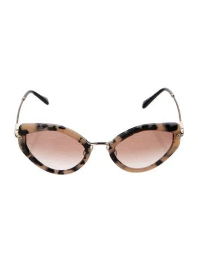 Pre-owned Miu Miu Cat-eye Gradient Sunglasses In Black