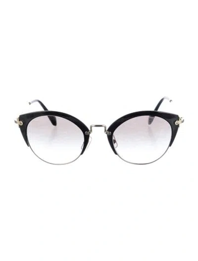 Pre-owned Miu Miu Cat-eye Gradient Sunglasses In Black