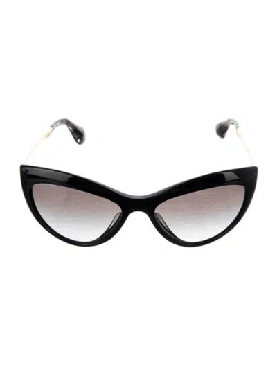 Pre-owned Miu Miu Cat-eye Gradient Sunglasses In Black