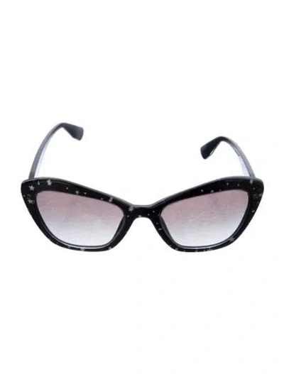 Pre-owned Miu Miu Cat-eye Gradient Sunglasses In Black