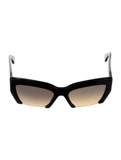Pre-owned Miu Miu Cat-eye Gradient Sunglasses In Black
