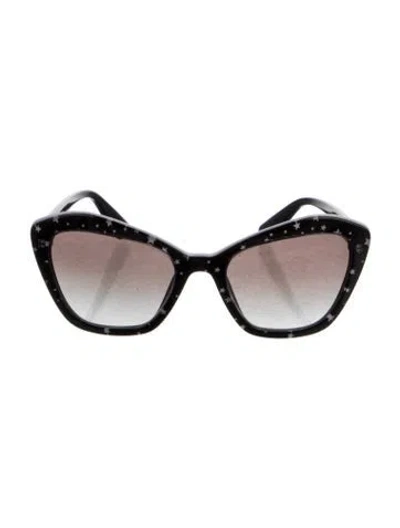 Pre-owned Miu Miu Cat-eye Gradient Sunglasses In Black