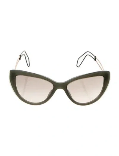 Pre-owned Miu Miu Cat-eye Gradient Sunglasses In Black
