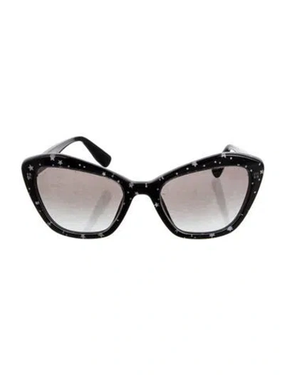 Pre-owned Miu Miu Cat-eye Gradient Sunglasses In Black