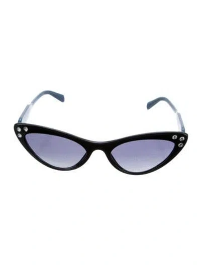 Pre-owned Miu Miu Cat-eye Gradient Sunglasses In Black