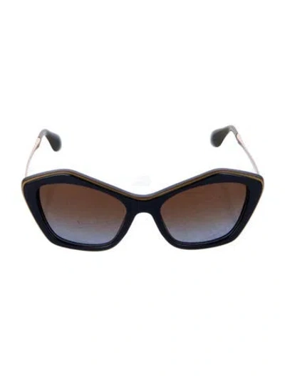 Pre-owned Miu Miu Cat-eye Gradient Sunglasses In Blue