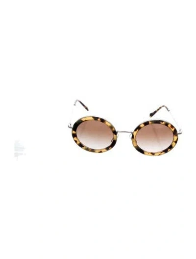 Pre-owned Miu Miu Cat-eye Gradient Sunglasses In Brown
