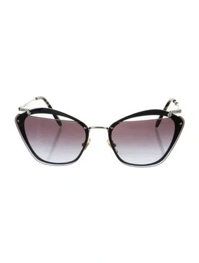 Pre-owned Miu Miu Cat-eye Gradient Sunglasses In Brown