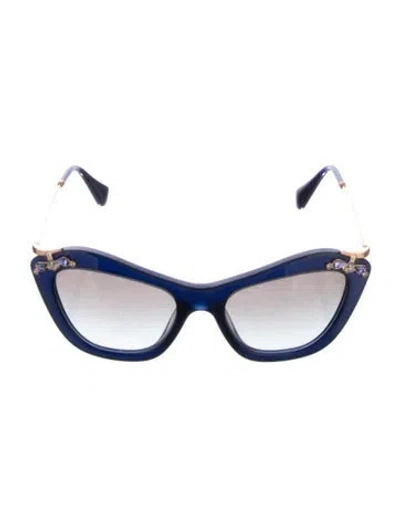 Pre-owned Miu Miu Cat-eye Gradient Sunglasses In Multi