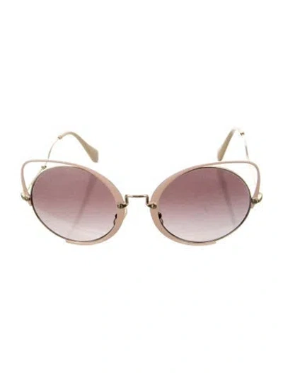Pre-owned Miu Miu Cat-eye Gradient Sunglasses In Neutrals
