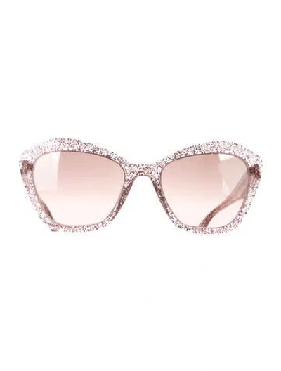 Pre-owned Miu Miu Cat-eye Gradient Sunglasses In Pink