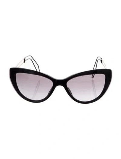 Pre-owned Miu Miu Cat-eye Gradient Sunglasses In Purple