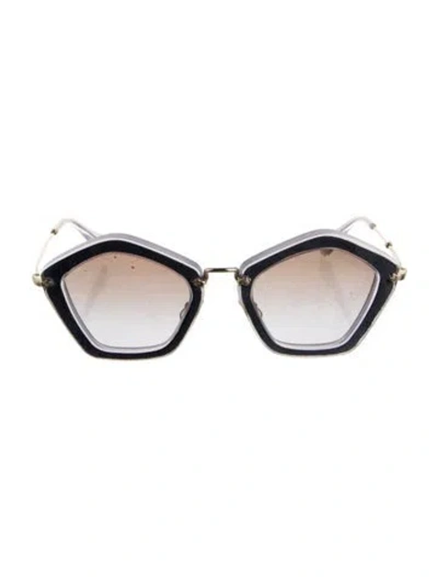 Pre-owned Miu Miu Cat-eye Gradient Sunglasses In Purple
