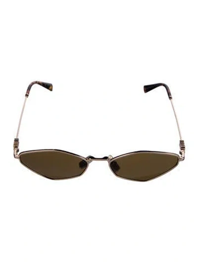 Pre-owned Miu Miu Cat-eye Mirrored Sunglasses In Multi