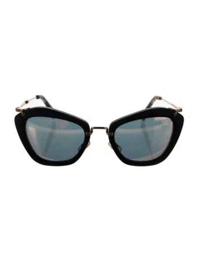 Pre-owned Miu Miu Cat-eye Mirrored Sunglasses In Multi