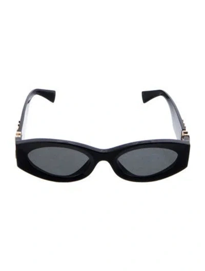 Pre-owned Miu Miu Cat-eye Tinted Sunglasses In Black
