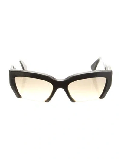 Pre-owned Miu Miu Cat-eye Tinted Sunglasses In Black