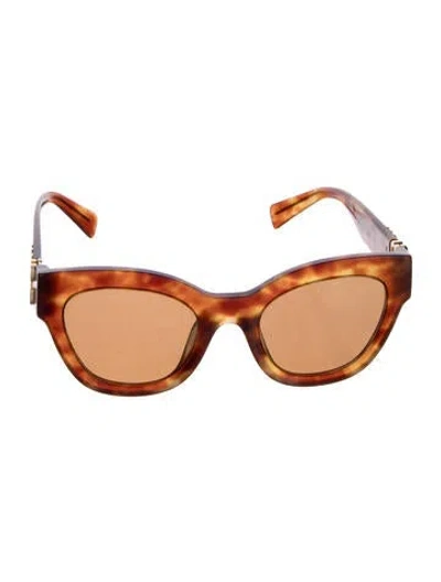 Pre-owned Miu Miu Cat-eye Tinted Sunglasses In Brown