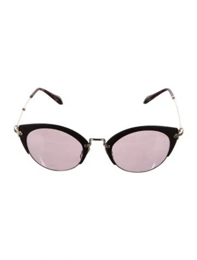 Pre-owned Miu Miu Cat-eye Tinted Sunglasses In Brown