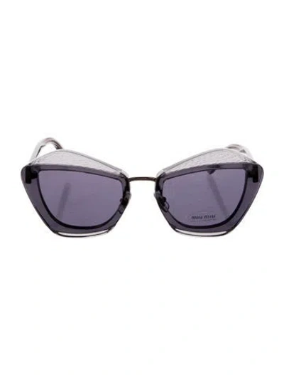 Pre-owned Miu Miu Cat-eye Tinted Sunglasses In Purple