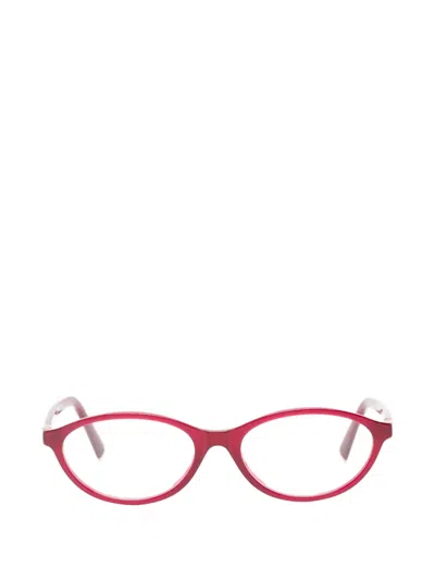 Miu Miu Cat-eye-frame Glasses In Burgundy