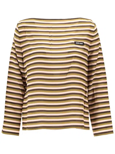 Miu Miu Top Cdc Righe In Multi