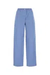 Miu Miu Women's Cerulean Blue Poplin Pyjama Pant