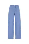 Miu Miu Women's Cerulean Blue Poplin Pyjama Pant In Light Blue