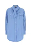 Miu Miu Top With Chest Pockets And Long Sleeves