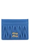 Miu Miu Cerulean Leather Card Holder
