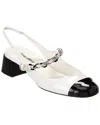 Miu Miu Chain Detail Patent Slingback Pump