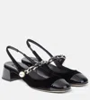 Miu Miu Iconic Bicolor High-heeled Sandals In Black