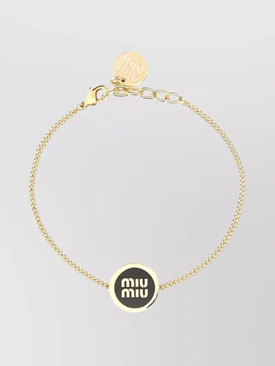 MIU MIU CHAIN LINK METAL BRACELET ENAMELED