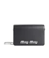 Miu Miu Chain Shoulder Bag In Black