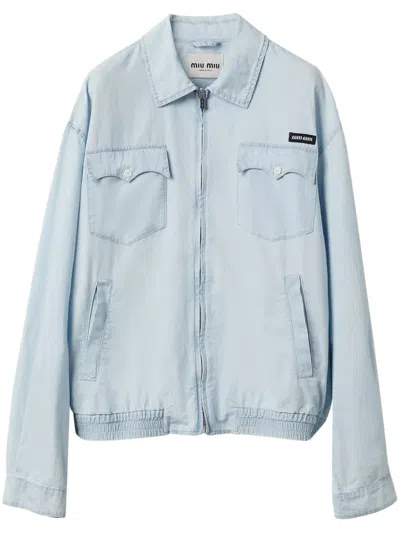MIU MIU CHAMBRAY BLOUSON JACKET