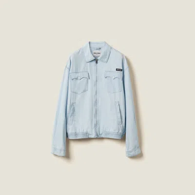 MIU MIU CHAMBRAY BLOUSON JACKET