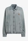 Miu Miu Chambray Denim Jacket In Blue