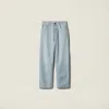 Miu Miu Tailored Trousers Belt Loops Five Pocket Design In Blue