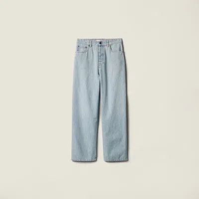 Miu Miu Chambray Jeans In Blue